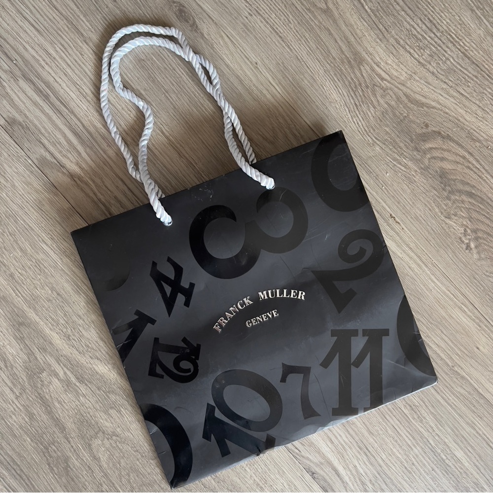 FRANCK MULLER Black Shopping Bag / Gift Bag 8.60x8.25x5.30 inches